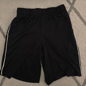 Puma basketball sports kids short, black with white stripes